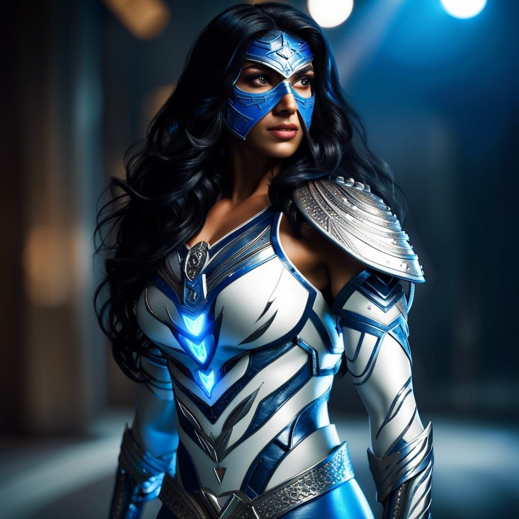 Divine Indian Superheroine in Epic Armor