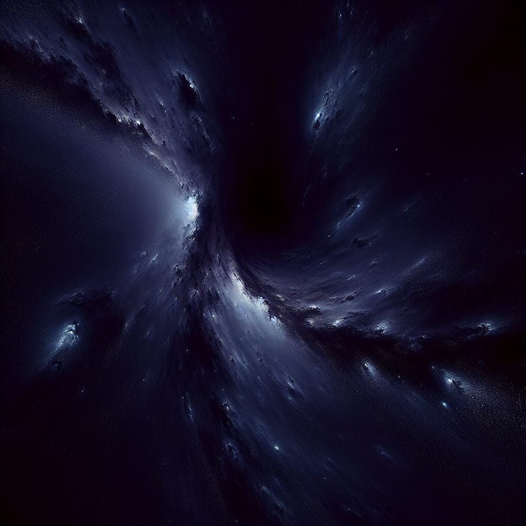 Cosmic Void in Deep Blues and Purples