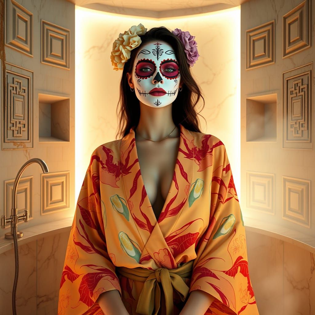 Elegant Futuristic Bathhouse Sanctuary