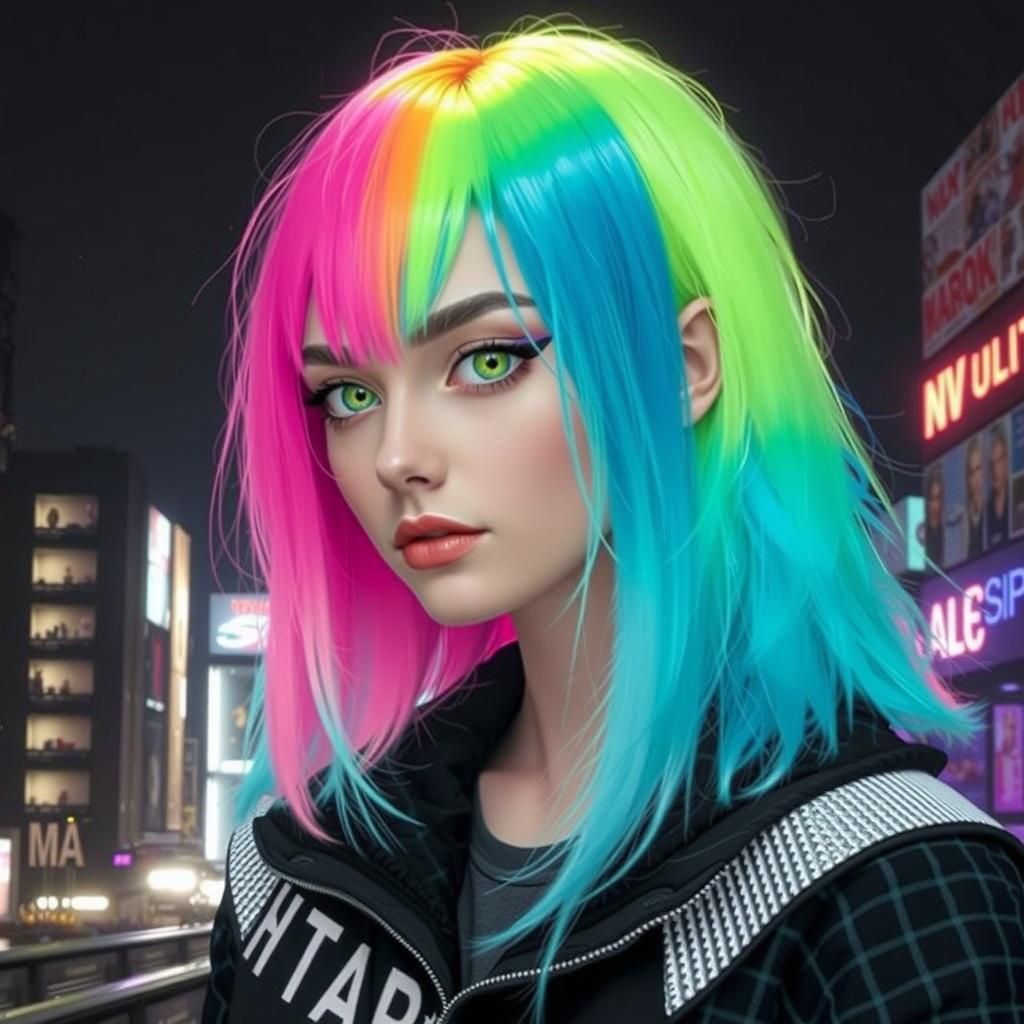 Vibrant Goddess Emerging from the Salon