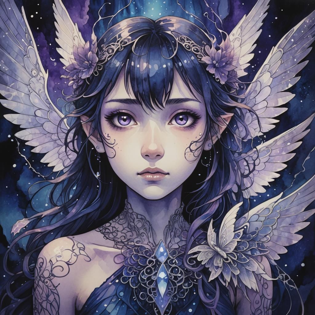 Enchanted Fairy in a Whimsical, Dark Fantasy Studio Ghibli S...