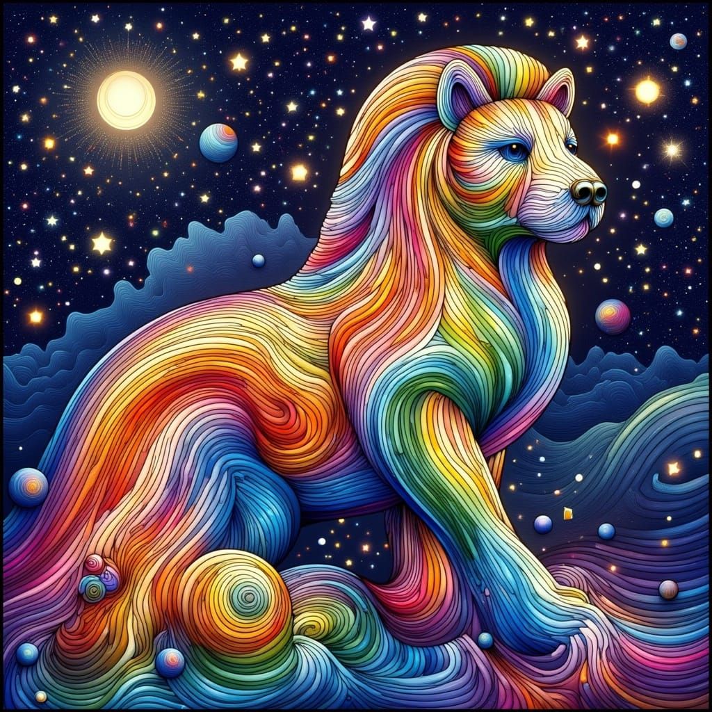 Iridescent Prismatic Lines Emerge from Opalescent Haze