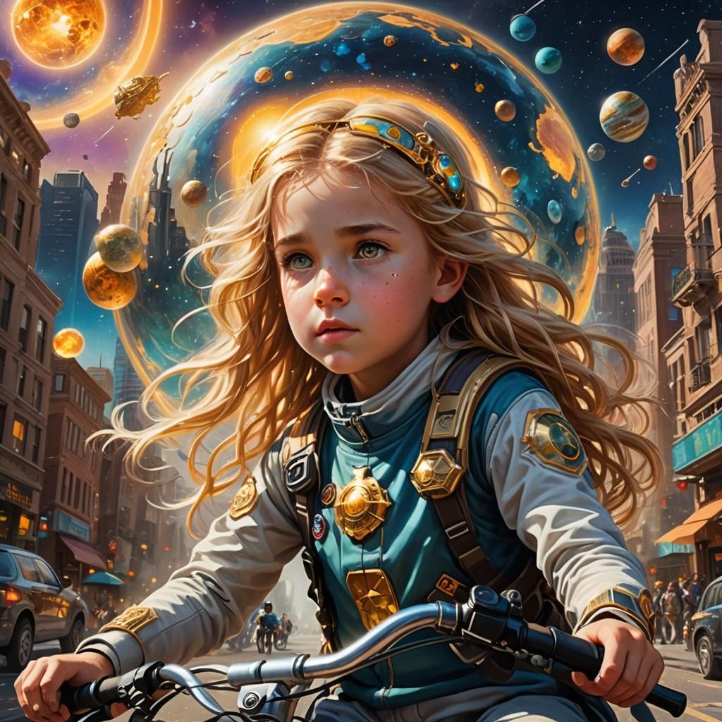 Golden Commander Shepard Explores Cosmic Realms in Dreamlike...