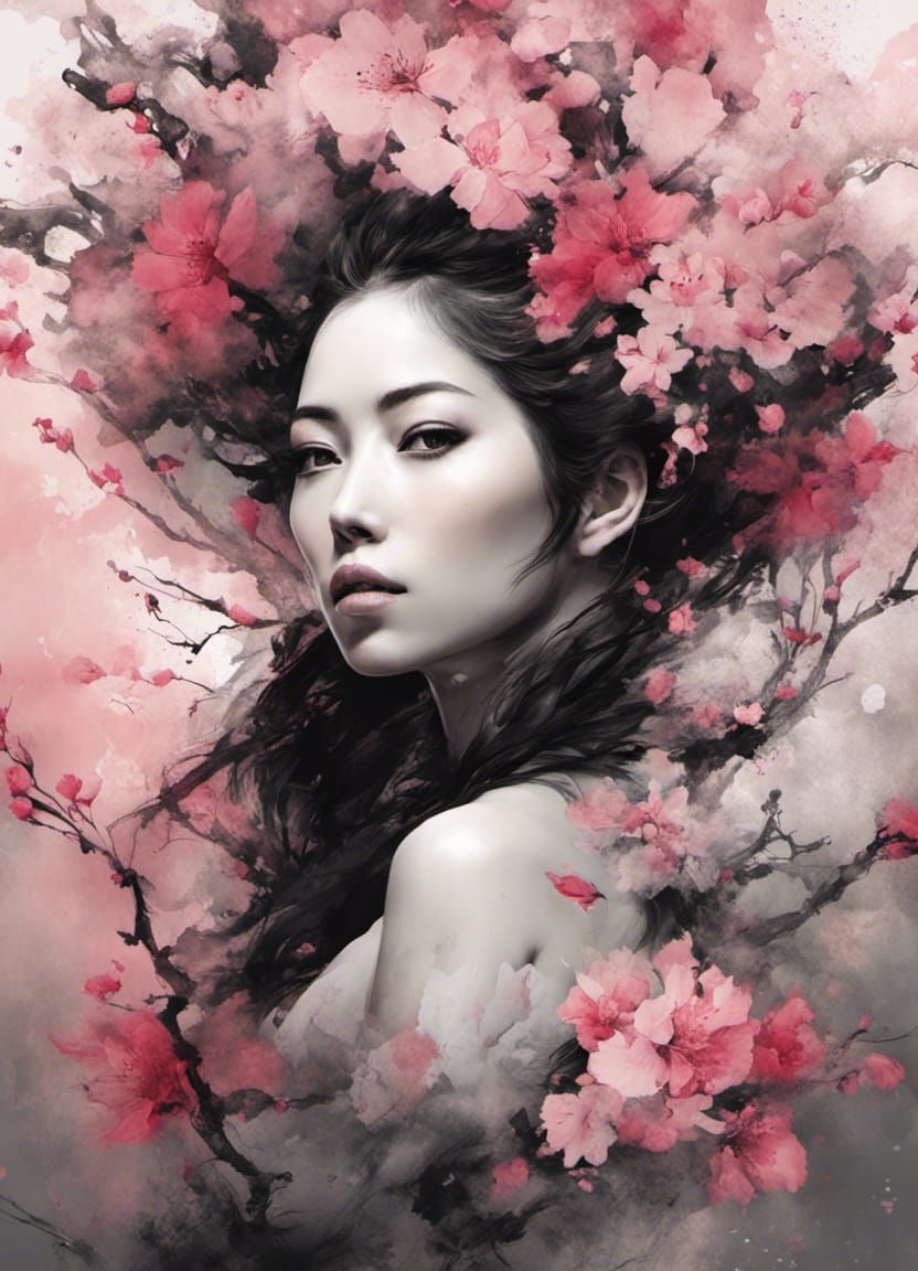 Cherry Blossom Inkblots