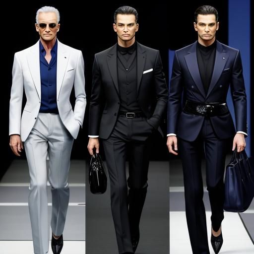 male fashions of Giorgio Armani
