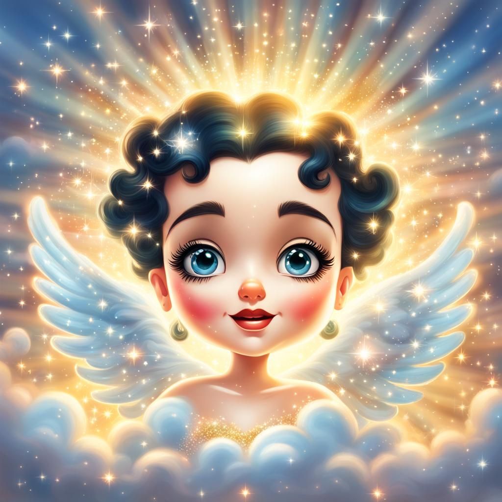 Sparkling Holy Angel in Soft Focus