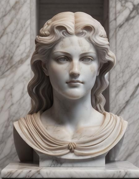 Refined Greek Marble Portrait in 8k Resolution