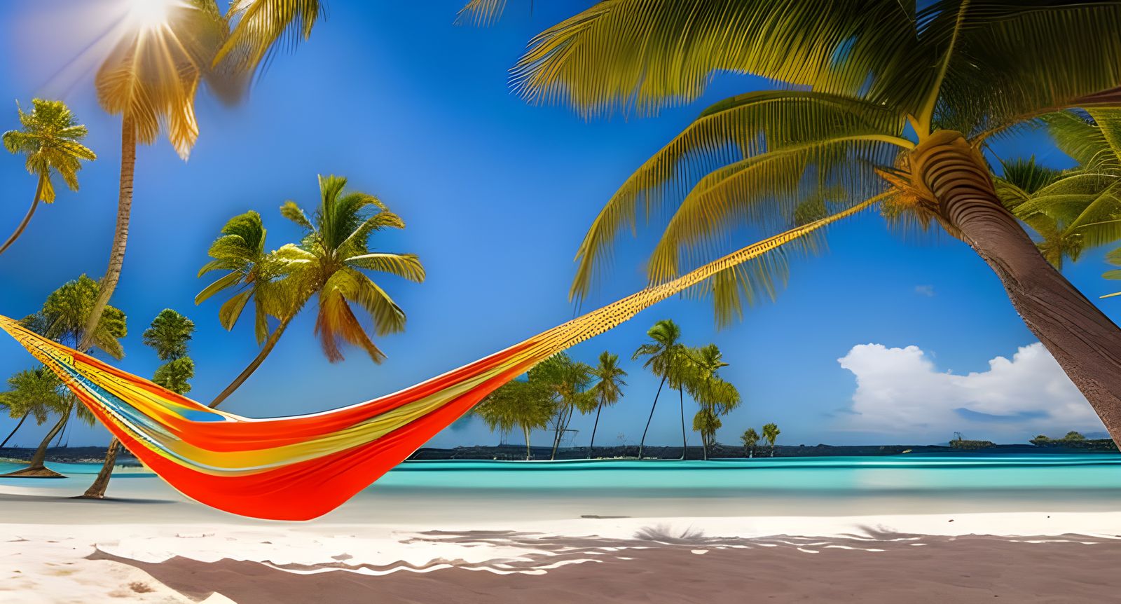 Ethereal Hammock Oasis by Tropical Sunset