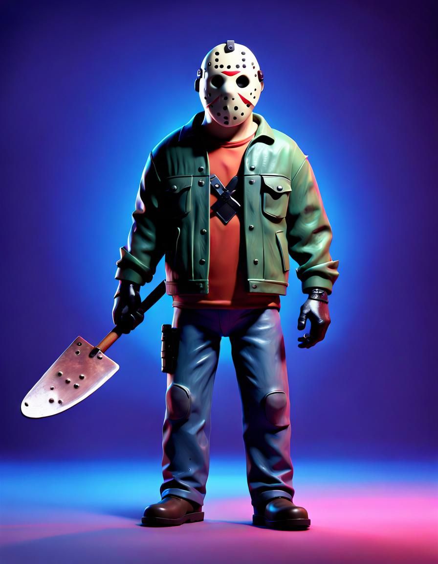 Pixar's Jason Voorhees in Vibrant 3D Concept Art