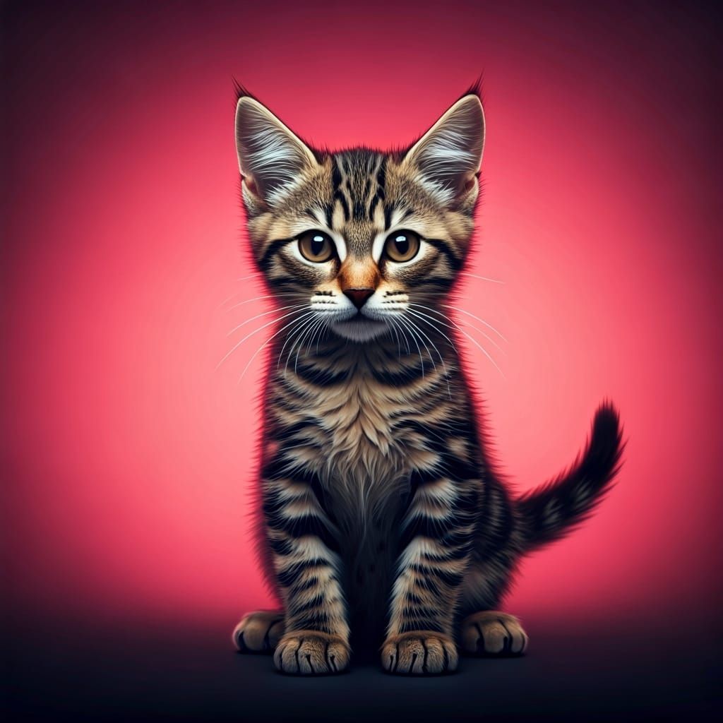 Kitten Portrait in Editorial Photography Style