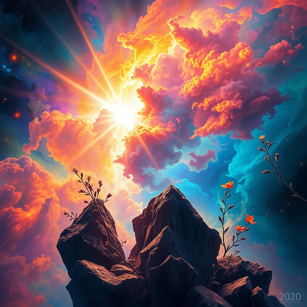 Ethereal Nebula in Hyperealistic Oil Painting Style