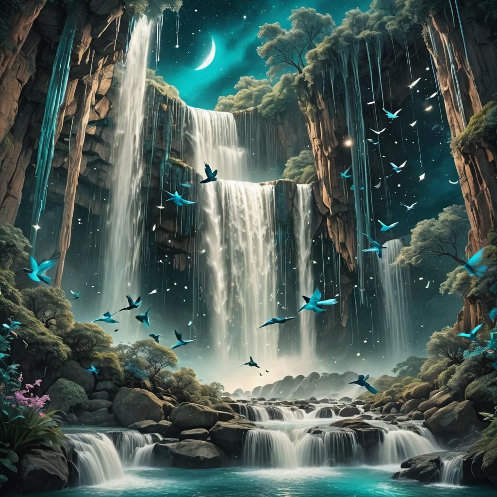 Whispers of Elysium in Teal Hue