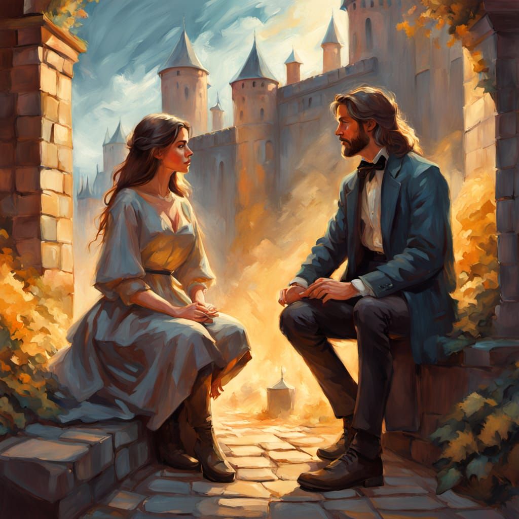 Ethereal Citadel Construction: A Neo-Impressionistic Vision