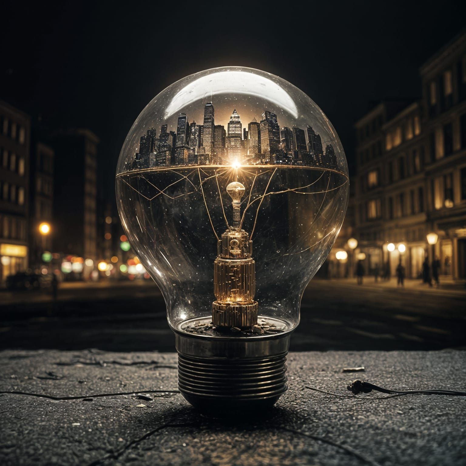 City in a Lightbulb: A Visual Metaphor