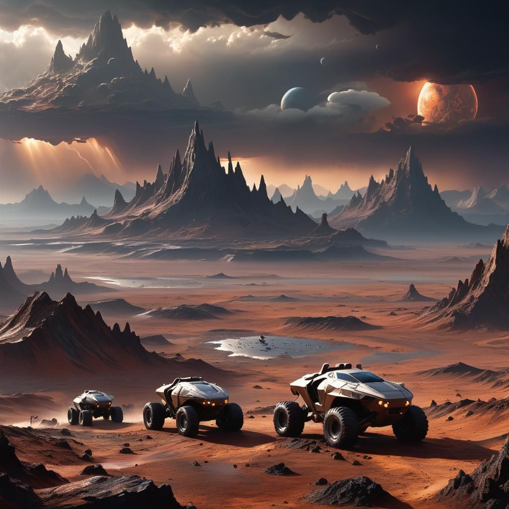 Epic Alien World Landscape in Vibrant Colors