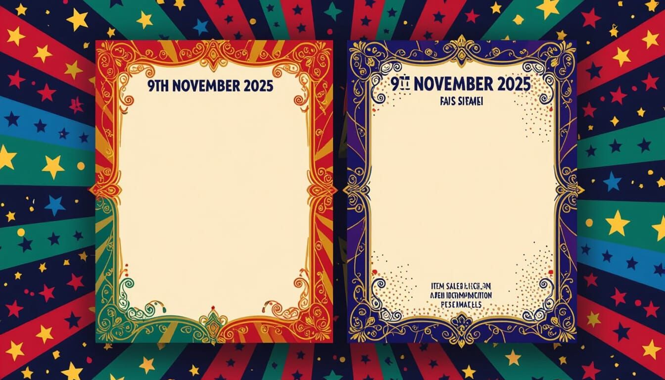 Colorful Carnival Flyer for ISL Event in Hyperrealistic Styl...