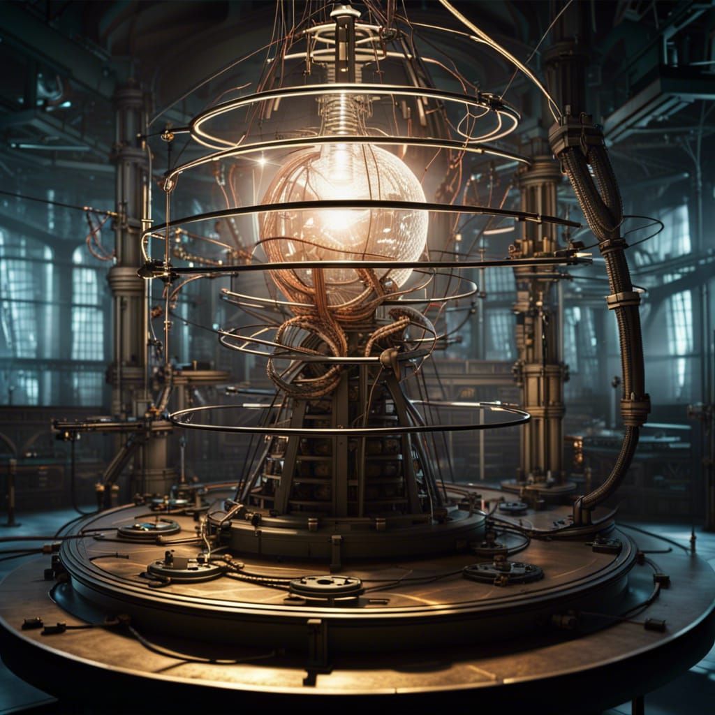 Cybernetic Creature Awakens in Futuristic Laboratory