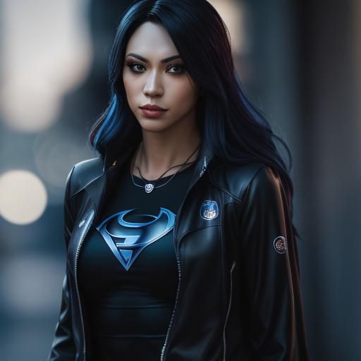 DC Raven in Casual Attire, Captured in Stunning Bokeh Photog...