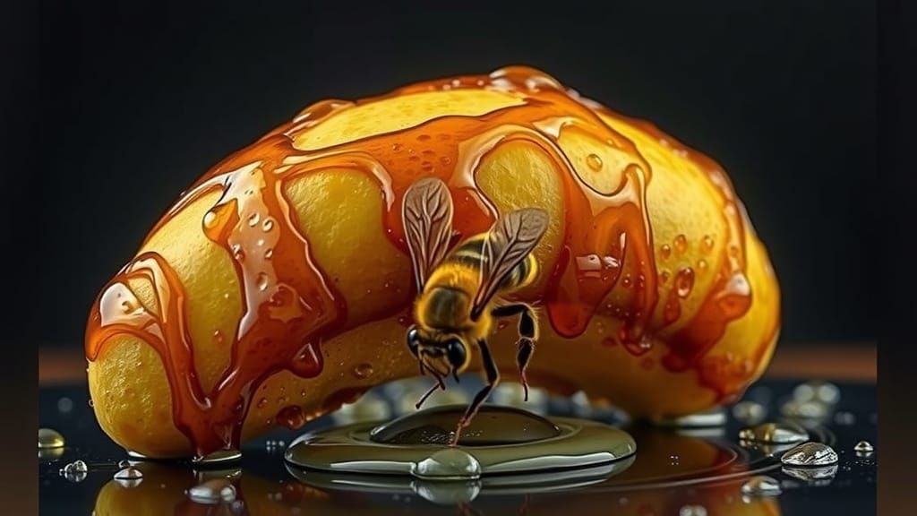 A Bee Sits on a Wet Pancake
