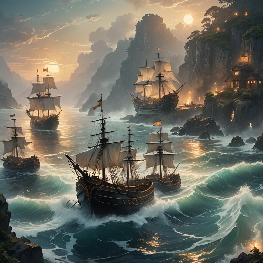 Ethereal Sirens Lure Sailors to Mysterious Island