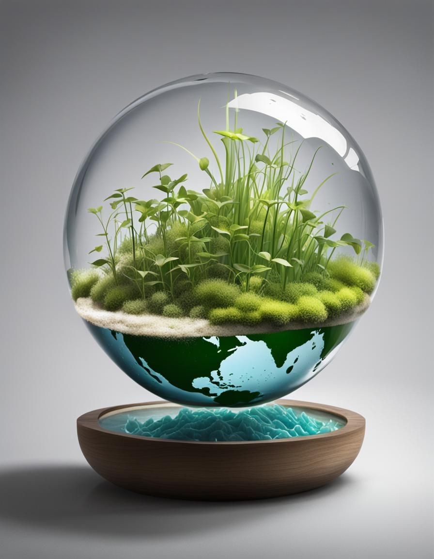 Emergent Aquatic Flora Blooms Underwater