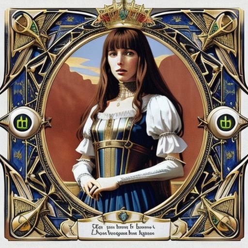 Elegant Portrait of Lucrezia Borgia in Opulent Style