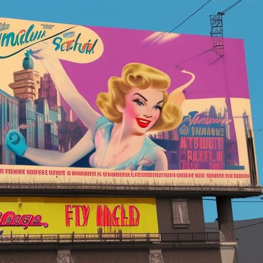 1950s hairspray billboard