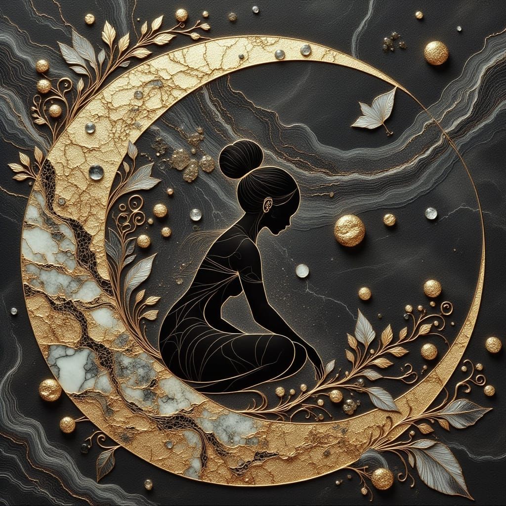 Ethereal Dreamscape in Enamel-Inspired Style