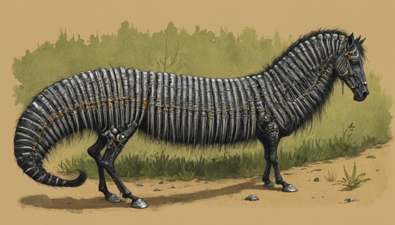 Ethereal Steed Emerges from a Sea of Legs