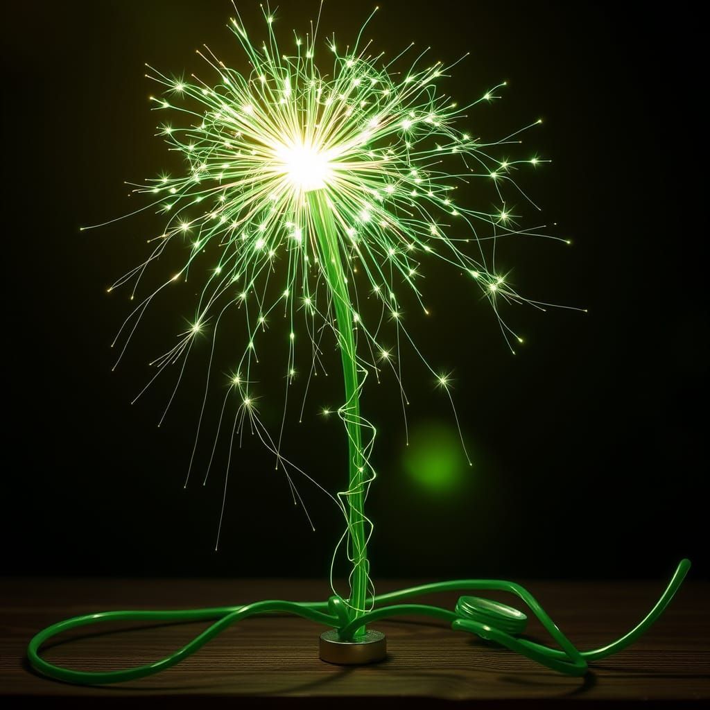 Ethereal Landscape of Vibrant Green Energy