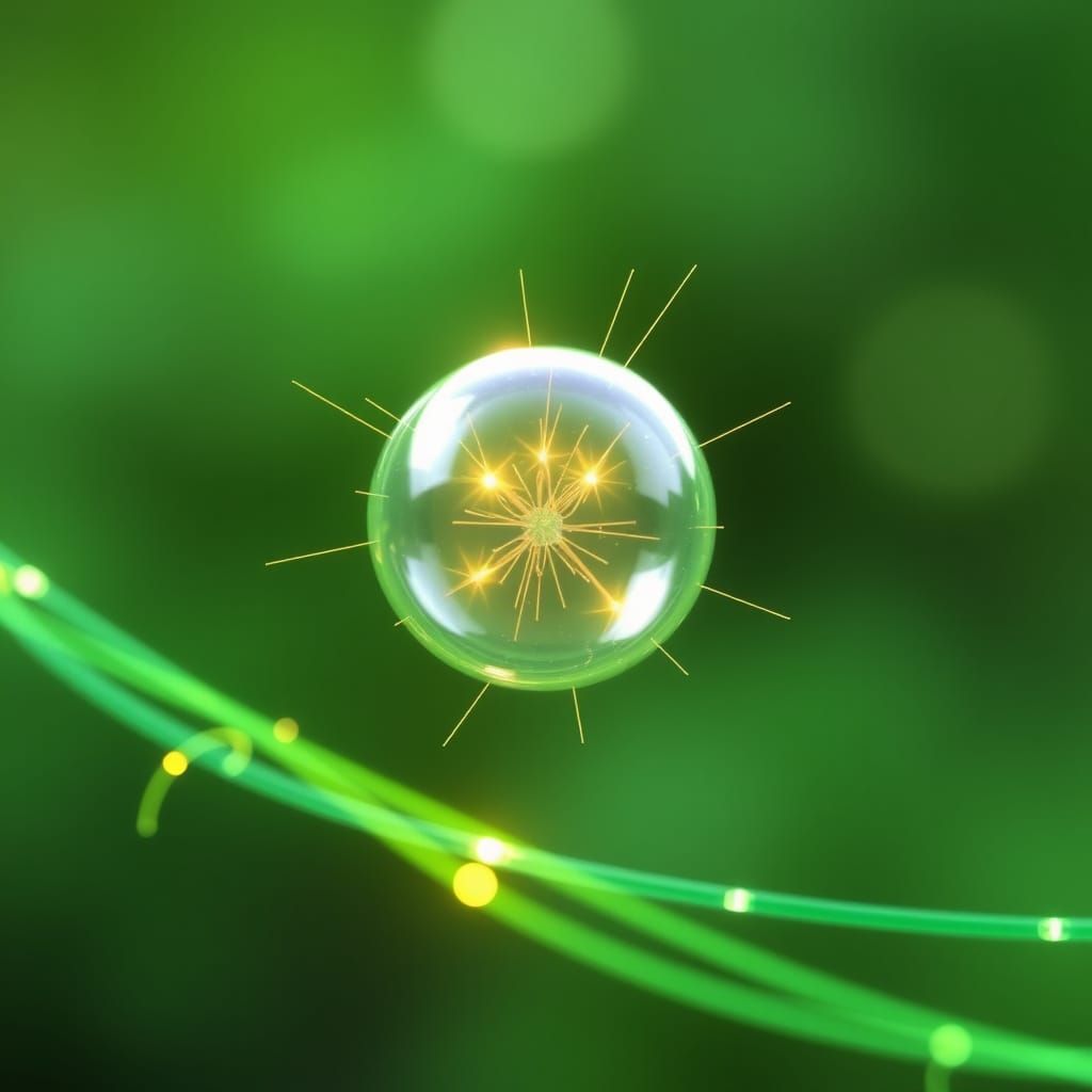 Electric Green Harmony in Motion