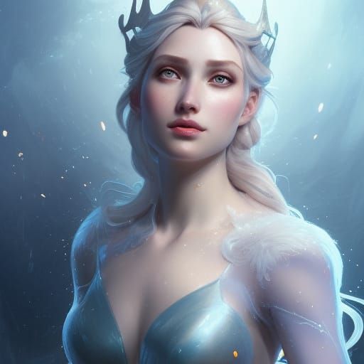 Elegant Ice Queen in Ethereal Portraiture