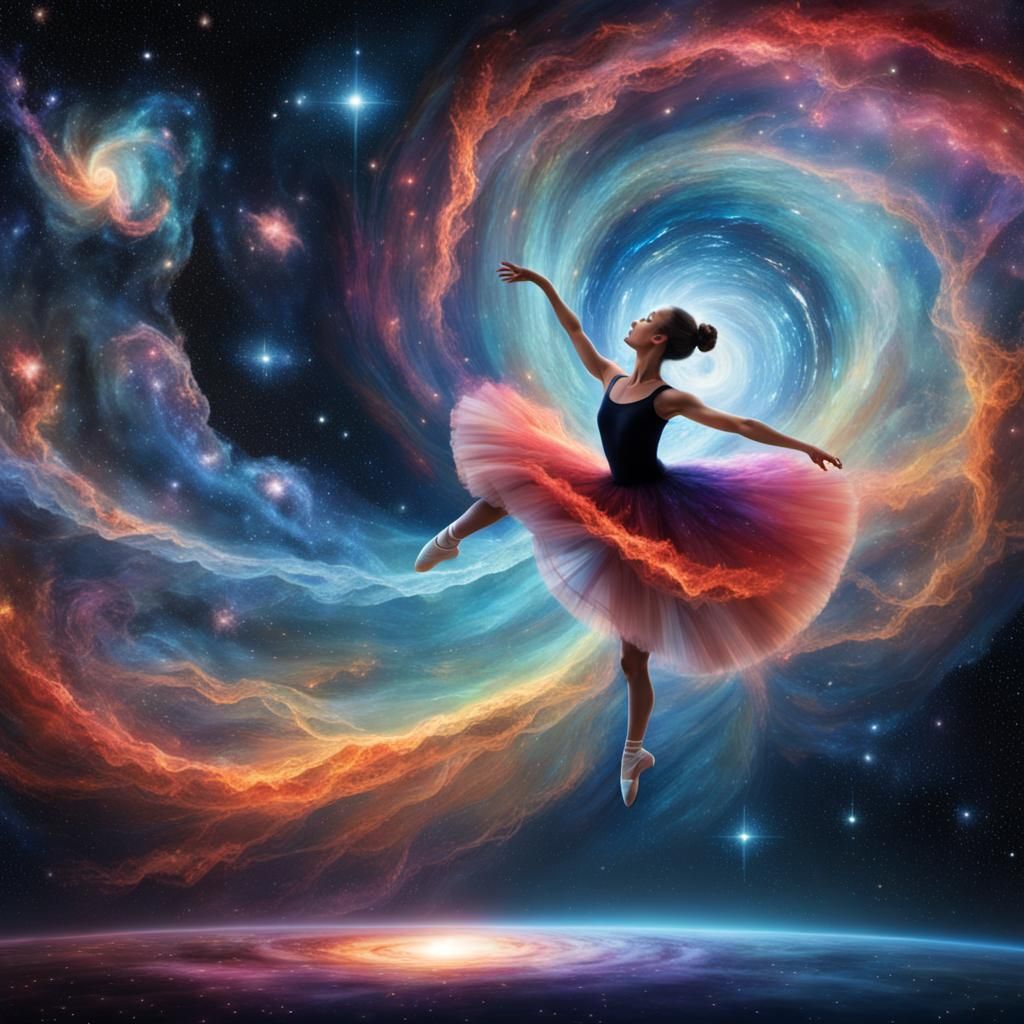 Cosmic Ballerina: A Celestial Swan in Dance with Black Hole...