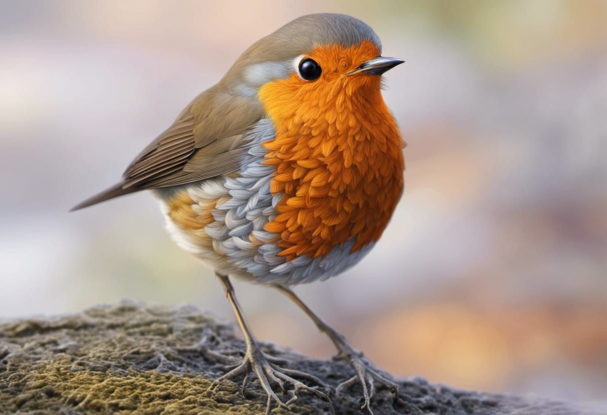 Fractal Robin in Abstract 3D Hues