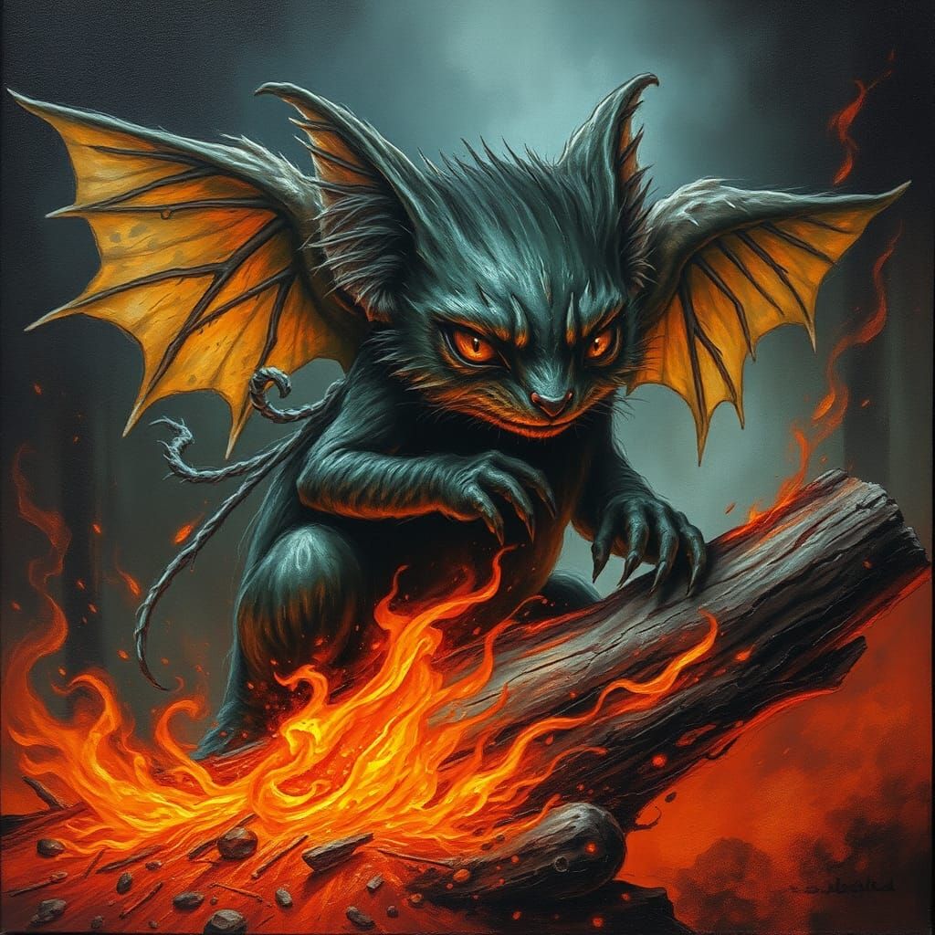 Ominous Fantasy Scene in a Tormented Grunge Aesthetic