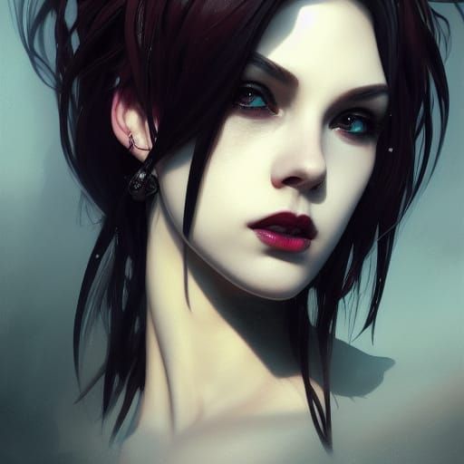 Goth Girlfriends in Dark, Triadic Hues