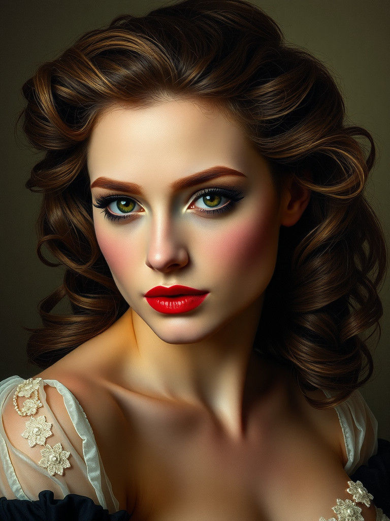 Baroque Sensuality Portrait of Ersa Scarlet