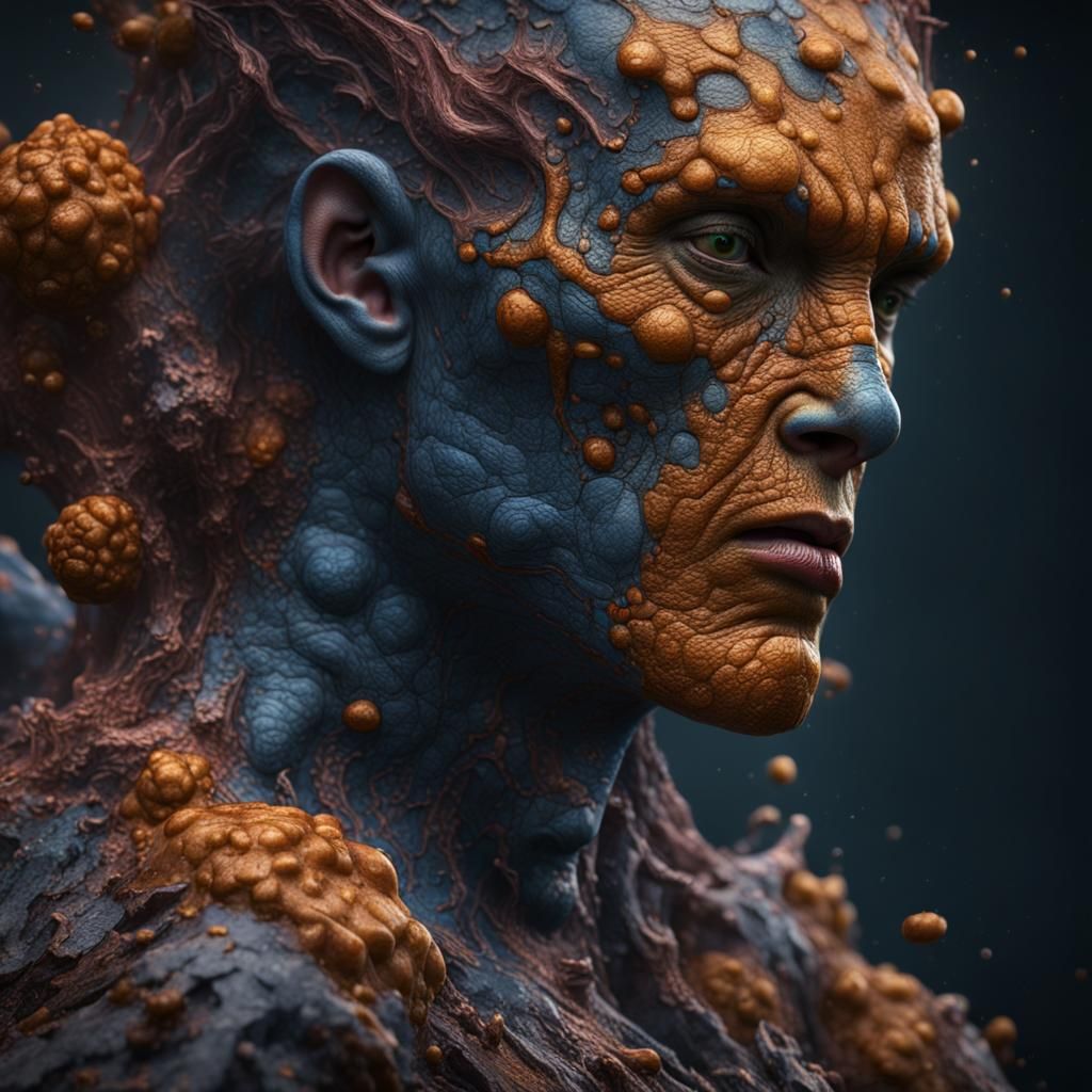 Surreal Skin with Intricate, Distressing Patterns