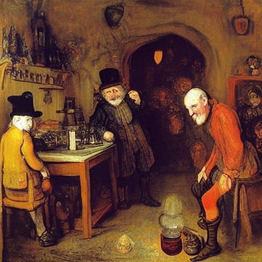 Dark Castle Shadows in Flickering Candlelight