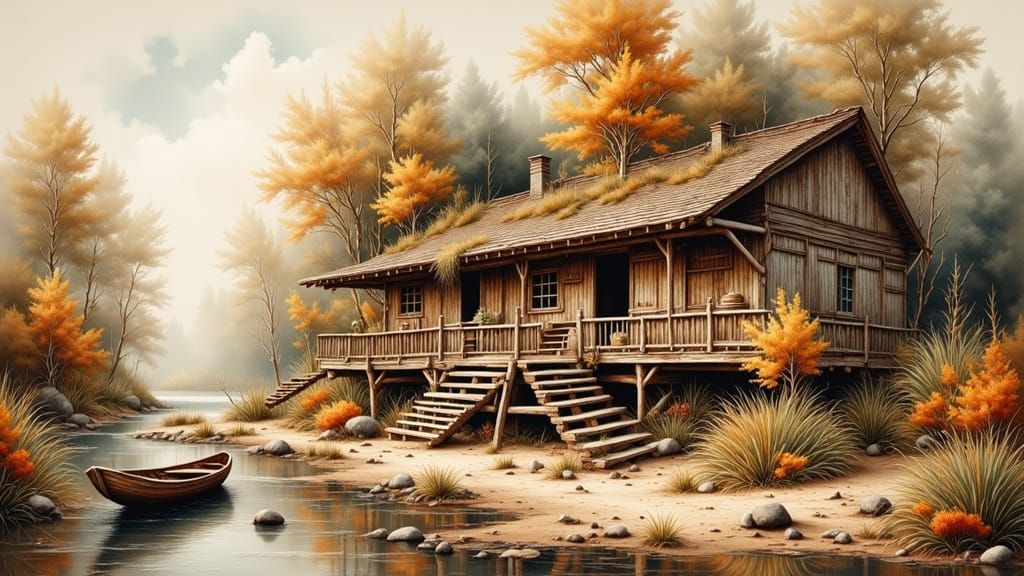 Textured Wood Creations in Antique Watercolor Style