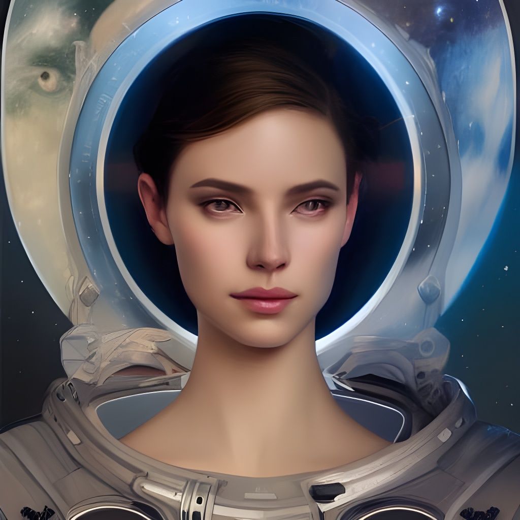 Elegant Space Siren Captured in Artgerm Style