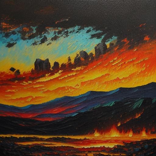 Fiery Depths in Neo-Impressionist Brushwork