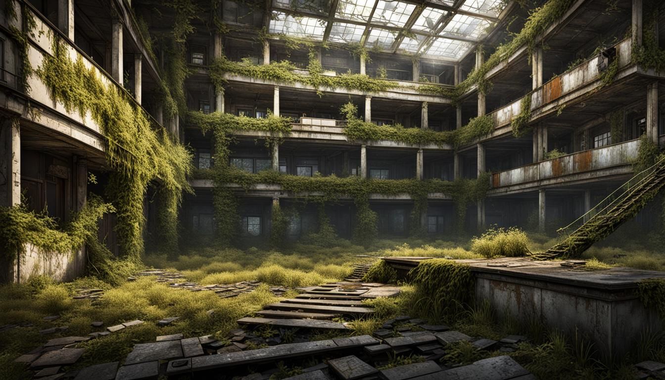 Bizarre Abandoned School in Post Apocalyptic Ruins