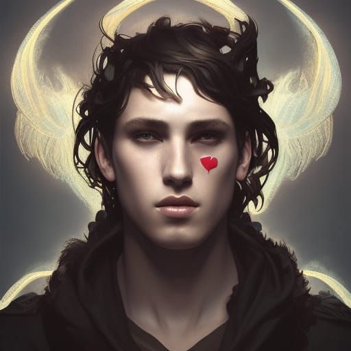 Dramatic Teen Portrait with Black Wings