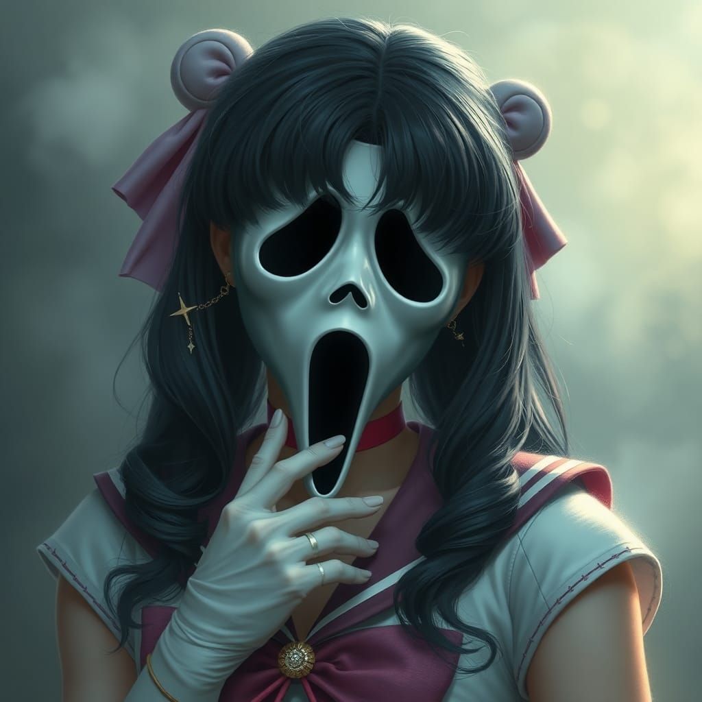 Ethereal Sailor Moon Unveiled in Ghostly Masquerade