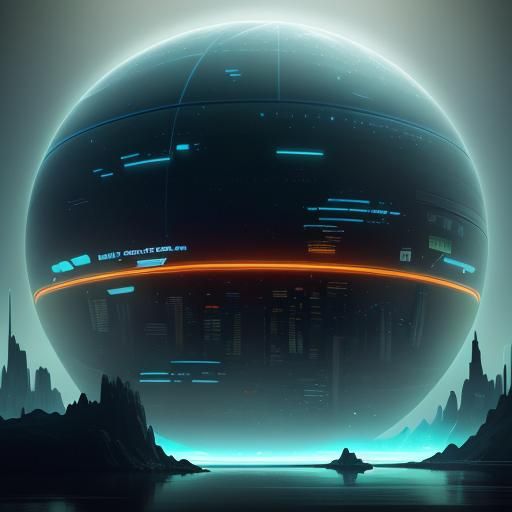 Surreal Futuristic Metropolis in Cyberpunk Art Style