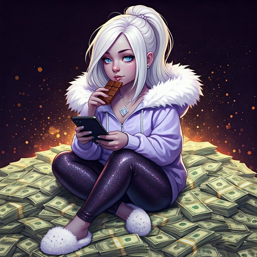 Smug Diamond Tiara Surrounded by Luxury