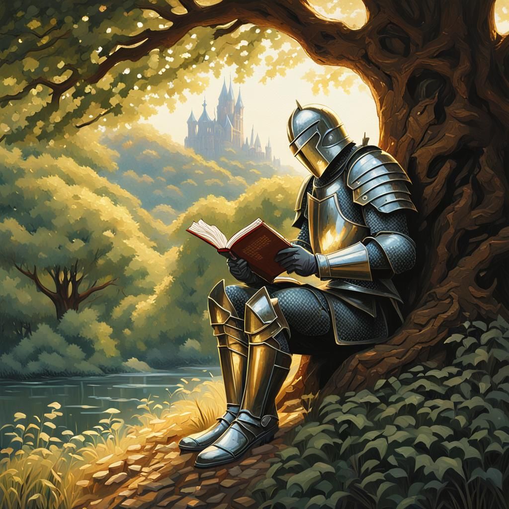 Knight in Golden Hour, Oil on Canvas