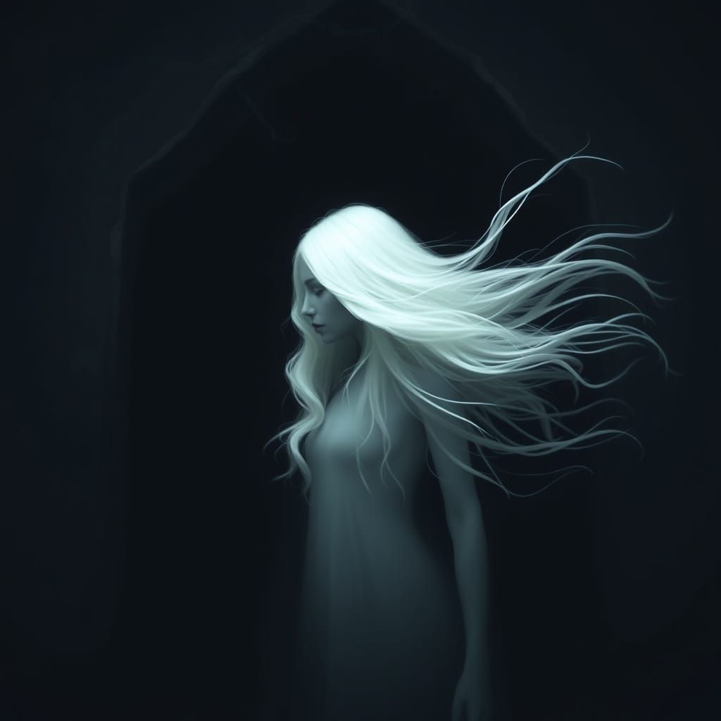 Ethereal Gothic Spirit Unveiled in Victorian Splendor