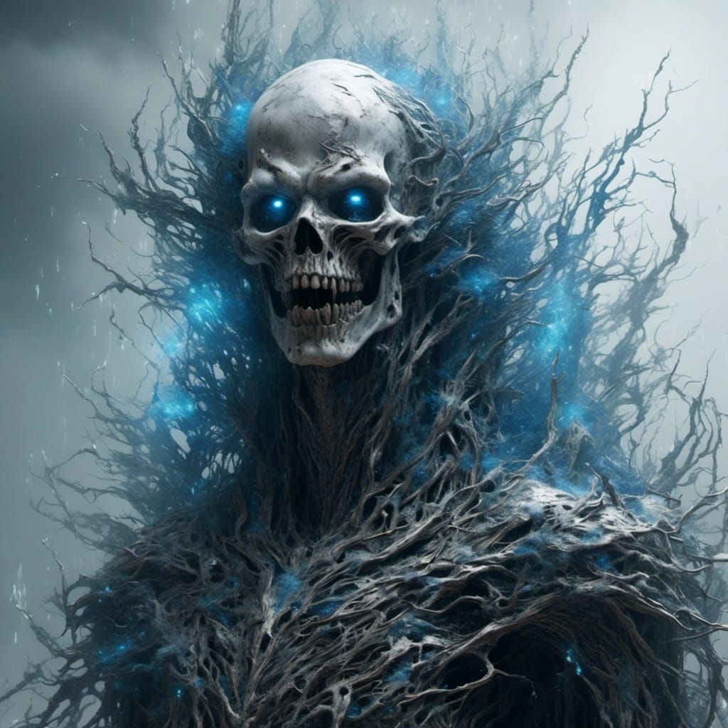 Ethereal Ghost Portrait in Dark Fantasy Style